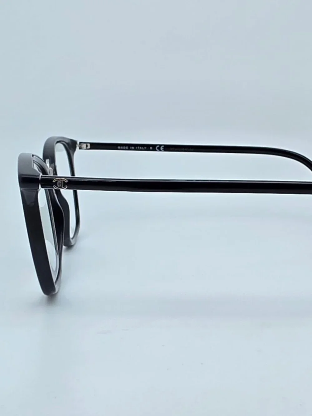 Chanel 3369 c.501 Black Silver CC Square Eyeglasses Frame Italy 50-19-140